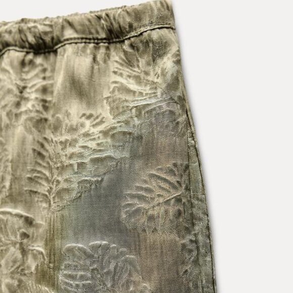 Zara ZW COLLECTION TIED JACQUARD PANTS - Picture 5 of 7
